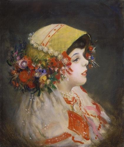 Csók István (1865-1961) Little sokác girl