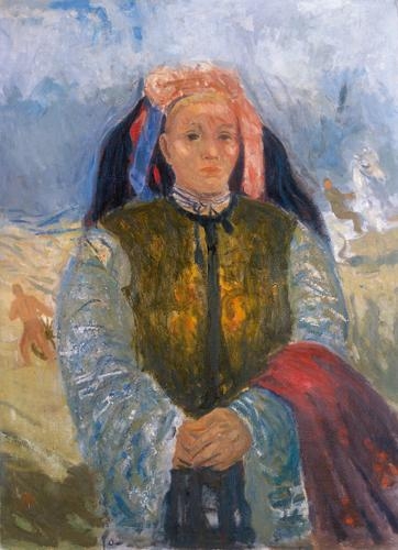 Bernáth Aurél (1895-1982) Maid on the Puszta (Herdgirl, Peasant girl), 1936-1937