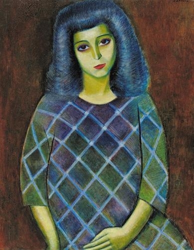 Járitz Józsa (1893-1986) Woman in green, around 1930