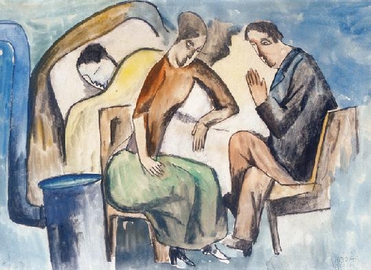 Kádár Béla (1877-1956) By the sick-bed