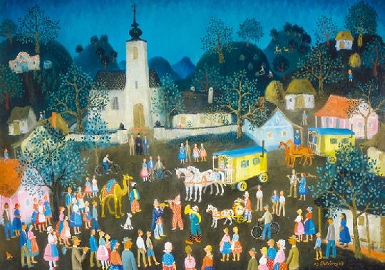 Pekáry István (1905-1981) Circus in the village, 1969