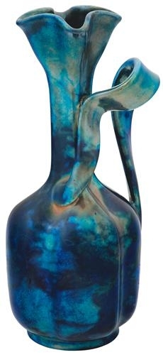 Zsolnay Vase with strap handle, Zsolnay, 1898-99