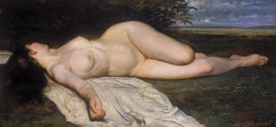 Spányik Kornél (1858-1943) Reclining nude, 1889