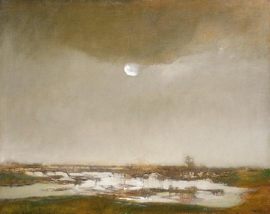 Mednyánszky László (1852-1919) Sunset landscape