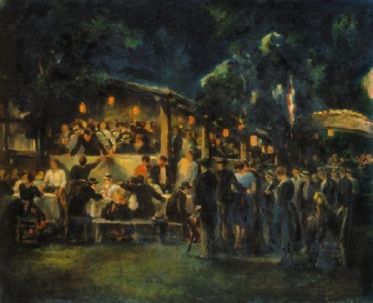 Faragó Géza (1877-1928) Evening revelry at the "Woman of Triest"