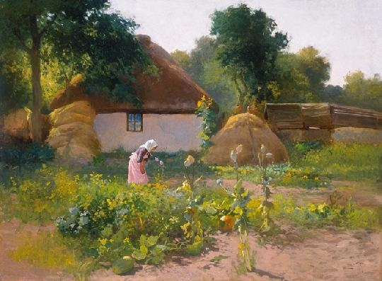 Zorkóczy Gyula (1873-1932) In the garden