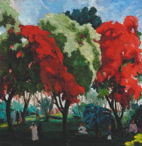 Bardócz Árpád (1882-1938) Fiery trees (Alexandria), 1933-1934
