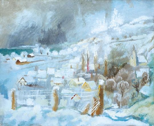 Szőnyi István (1894-1960) Zebegény in winter