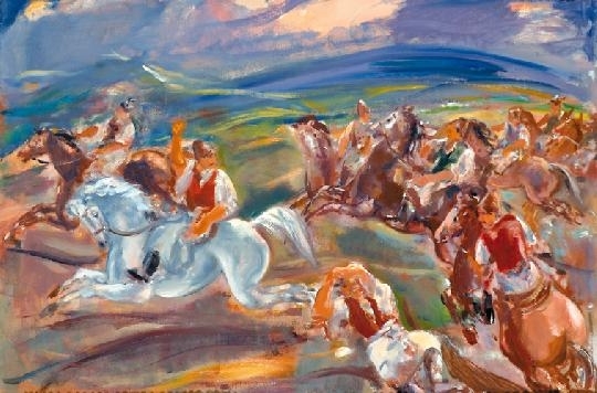 Márffy Ödön (1878-1959) Gallop (Cavalry charge), 1951