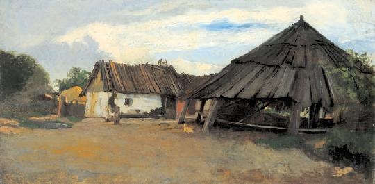 Pállik Béla (1845-1908) The horse-driven mill in Atyás