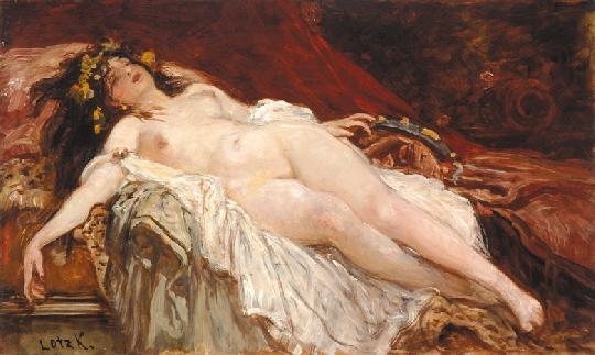 Lotz Károly (1833-1904) Dream (Reclining nude)