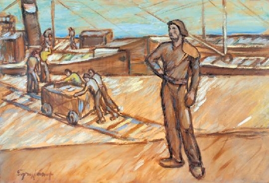 Egry József (1883-1951) Dock wokers, around 1910