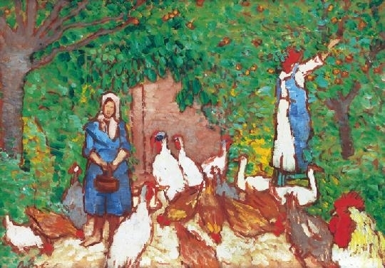 Rippl-Rónai József (1861-1927) Chicken run, around 1910