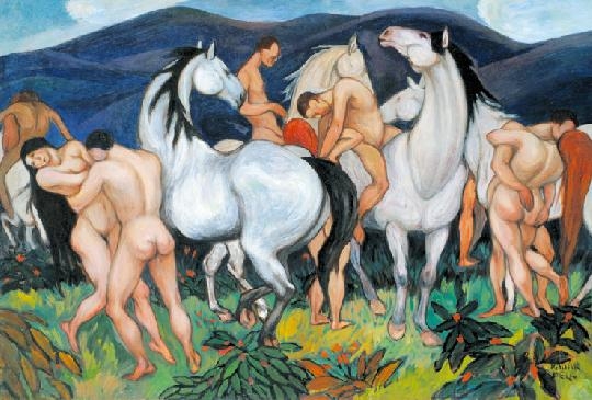 Kádár Béla (1877-1956) The rape of the Sabine women, 1912