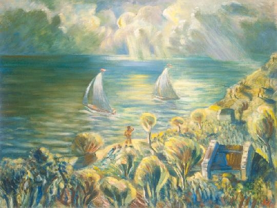 Klie Zoltán (1897-1992) Bay at Füred