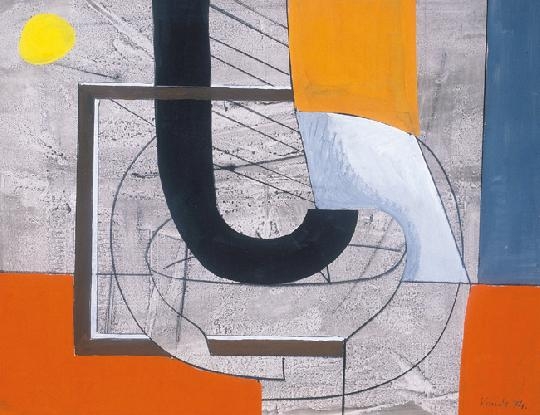 Konok Tamás (1930-2020) Red and yellow composition, 1973-74
