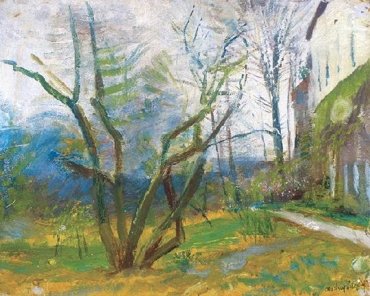 Mednyánszky László (1852-1919) Garden scene