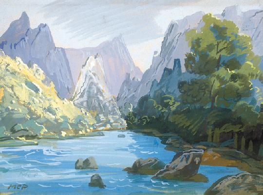 Molnár C. Pál (1894-1981) Mountain river