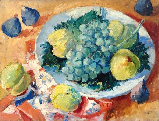 Basch Andor (1885-1944) Csendélet őszi gyümölcsökkel