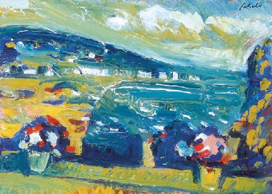 Schéner Mihály (1923-2009) Côte d' Azur, 2000