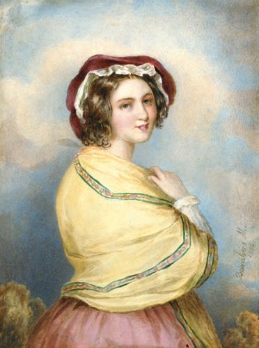 Barabás Miklós (1810-1898) Fiatal nő arcképe, 1856