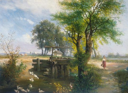 Molnár József (1821-1899) Lány korsóval