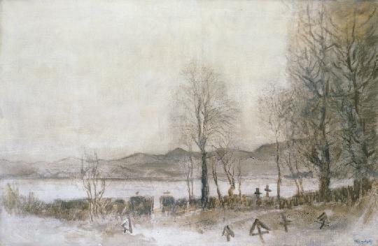 Mednyánszky László (1852-1919) Temető a tó partján
