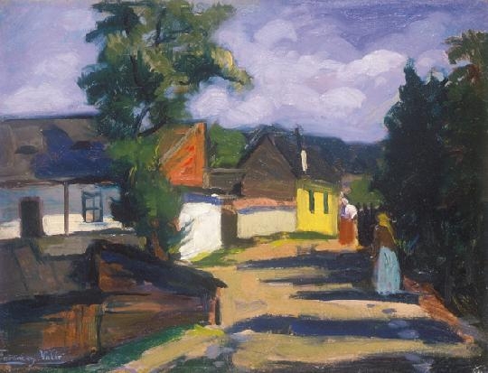 Ferenczy Valér (1885-1954) Napfényes utcán (A falu csendes utcája)
