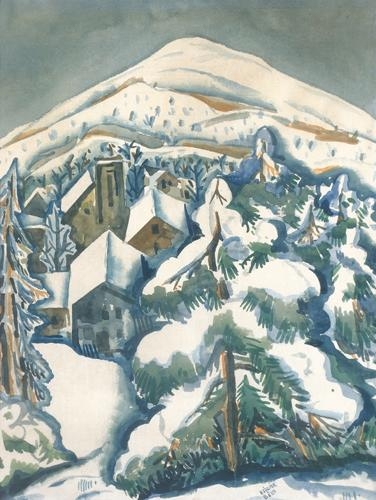 Kádár Béla (1877-1956) Winter landscape