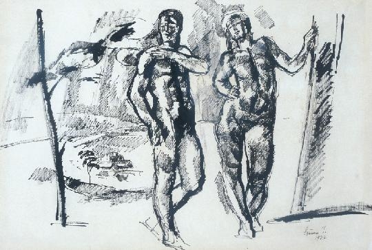 Szőnyi István (1894-1960) Nudes in landscape, 1922