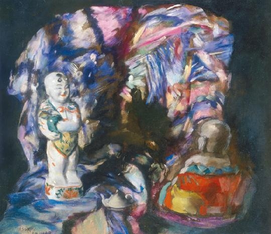 Csók István (1865-1961) Csendélet Buddhával, 1937