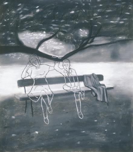 Fehér László (1953-) On a bench, 1995