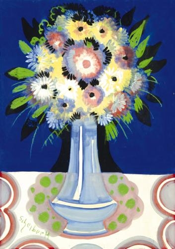 Scheiber Hugó (1873-1950) Virágcsokor vázában