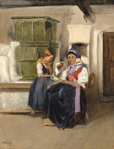 Mészöly Géza (1844-1887) Mother with child