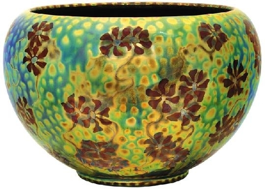 Zsolnay Flower bowl with poppy