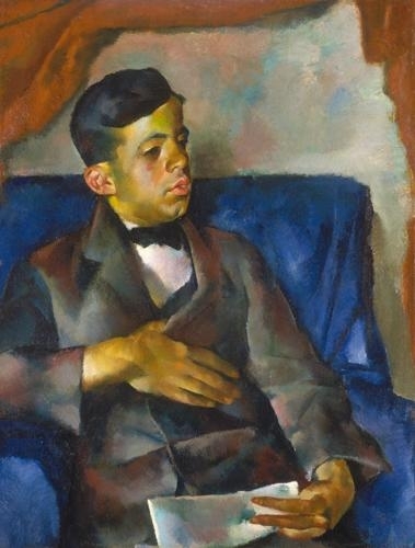Aba-Novák Vilmos (1894-1941) Fiatal férfi arcképe (Fried Géza portréja), 1922 körül