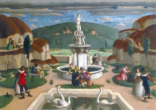 Fényes Adolf (1867-1945) Fairy landscape