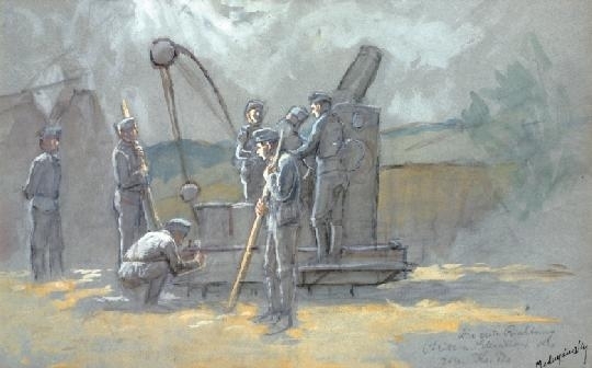 Mednyánszky László (1852-1919) Soldiers (first arrabgement)