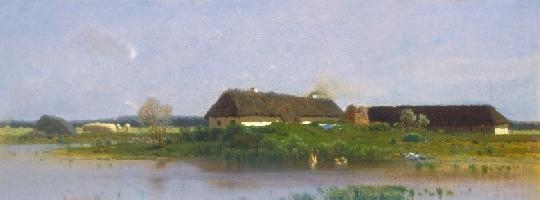 Mészöly Géza (1844-1887) Riverside in summer, 1872