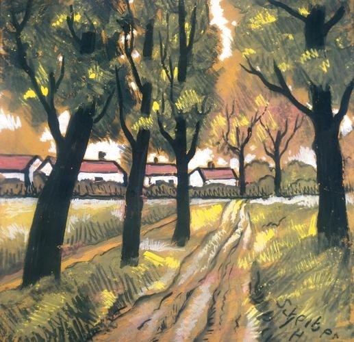 Scheiber Hugó (1873-1950) Avenue of trees