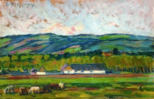 Egry József (1883-1951) Hilly landscape