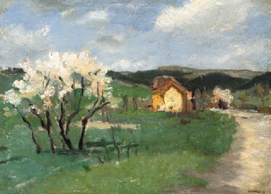 Fényes Adolf (1867-1945) Trees in bloom