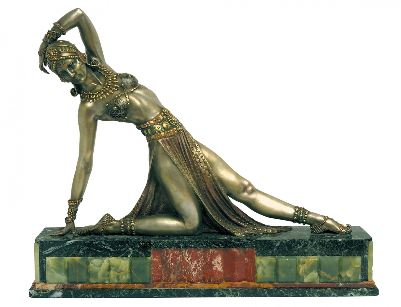 Demetre Chiparus (1886-1947) Egzotikus táncosnő (Hindu táncosnő), 1925 körül