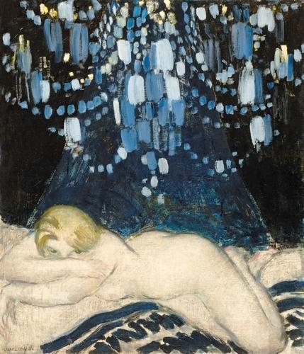 Vaszary János (1867-1939) Nude with chandelier, 1926-28