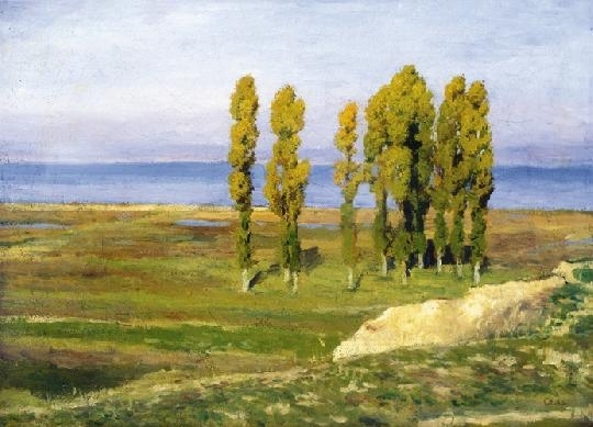 Glatz Oszkár (1872-1958) Nyárfák ősszel