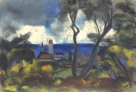 Jándi Dávid (1893-1944) The view of Baia-Mare, 1925