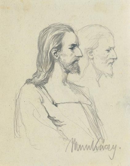 Munkácsy Mihály (1844-1900) Study to the Christ before Pilate painting