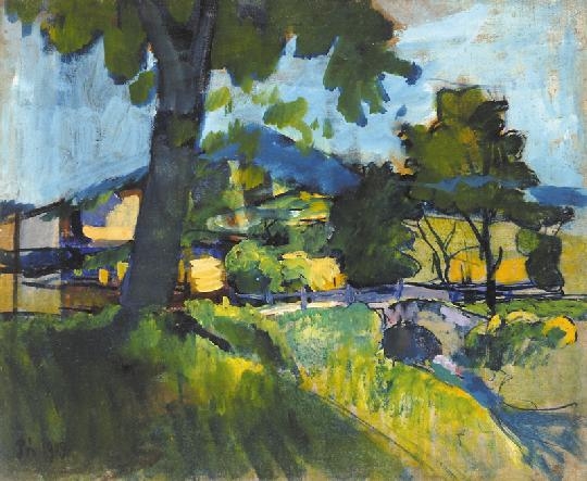 Pór Bertalan (1880-1964) Kőhíd mellett (Erdőszéle), 1908