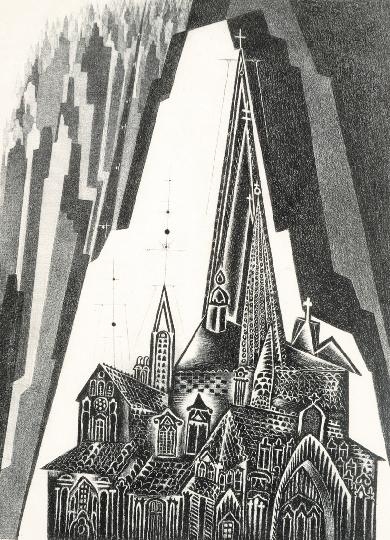 Gross Bettelheim Jolán (1900-1972) Égig érő tornyok (New York), 1936