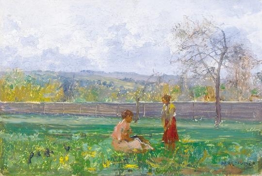 Perlmutter Izsák (1866-1932) Resting in the afternoon